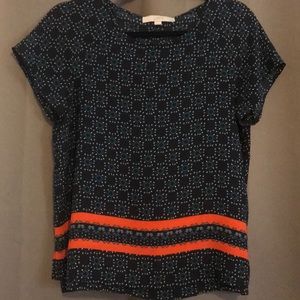 Blue pattern blouse